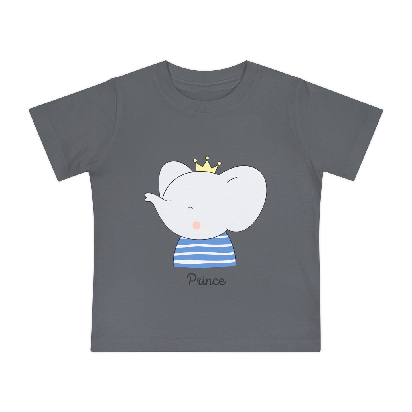 Baby Short Sleeve T-Shirt with Baby Elephant Image