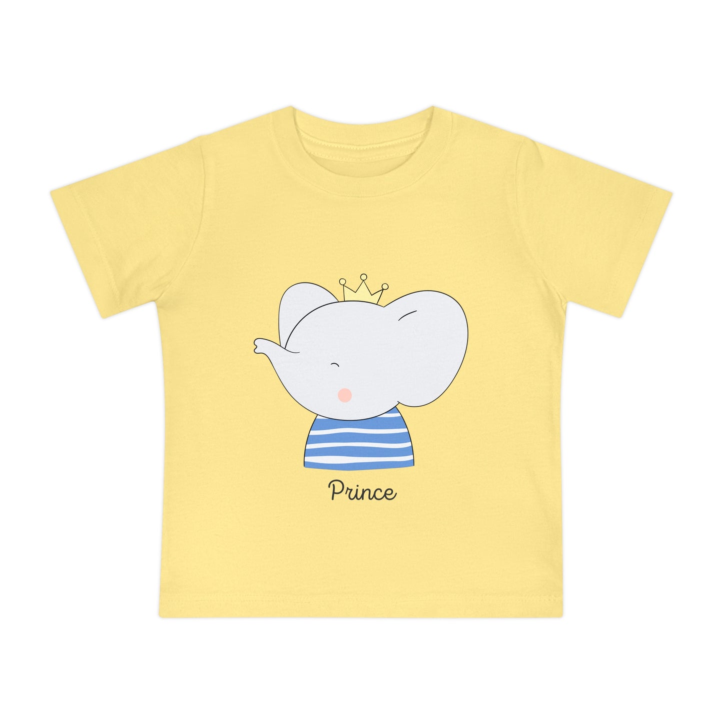 Baby Short Sleeve T-Shirt with Baby Elephant Image