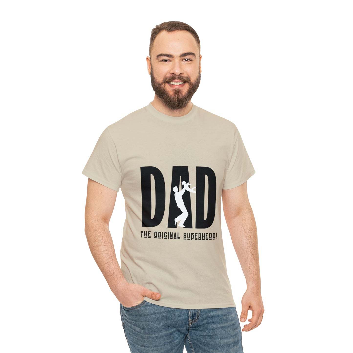 DAD- The Original Super Hero, Heavy Cotton Tee