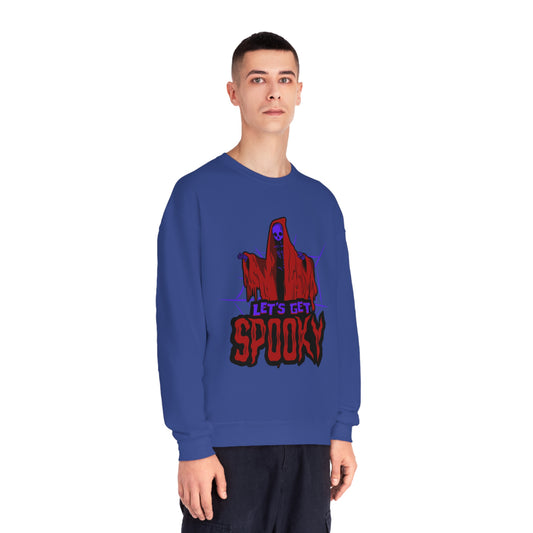 NuBlend® Crewneck Sweatshirt for dad with caption "Let's get spooky"