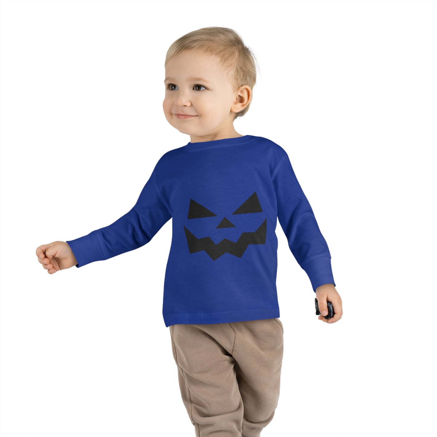 Halloween Pumpkin Faced Long Sleeve Tee for Toddlers