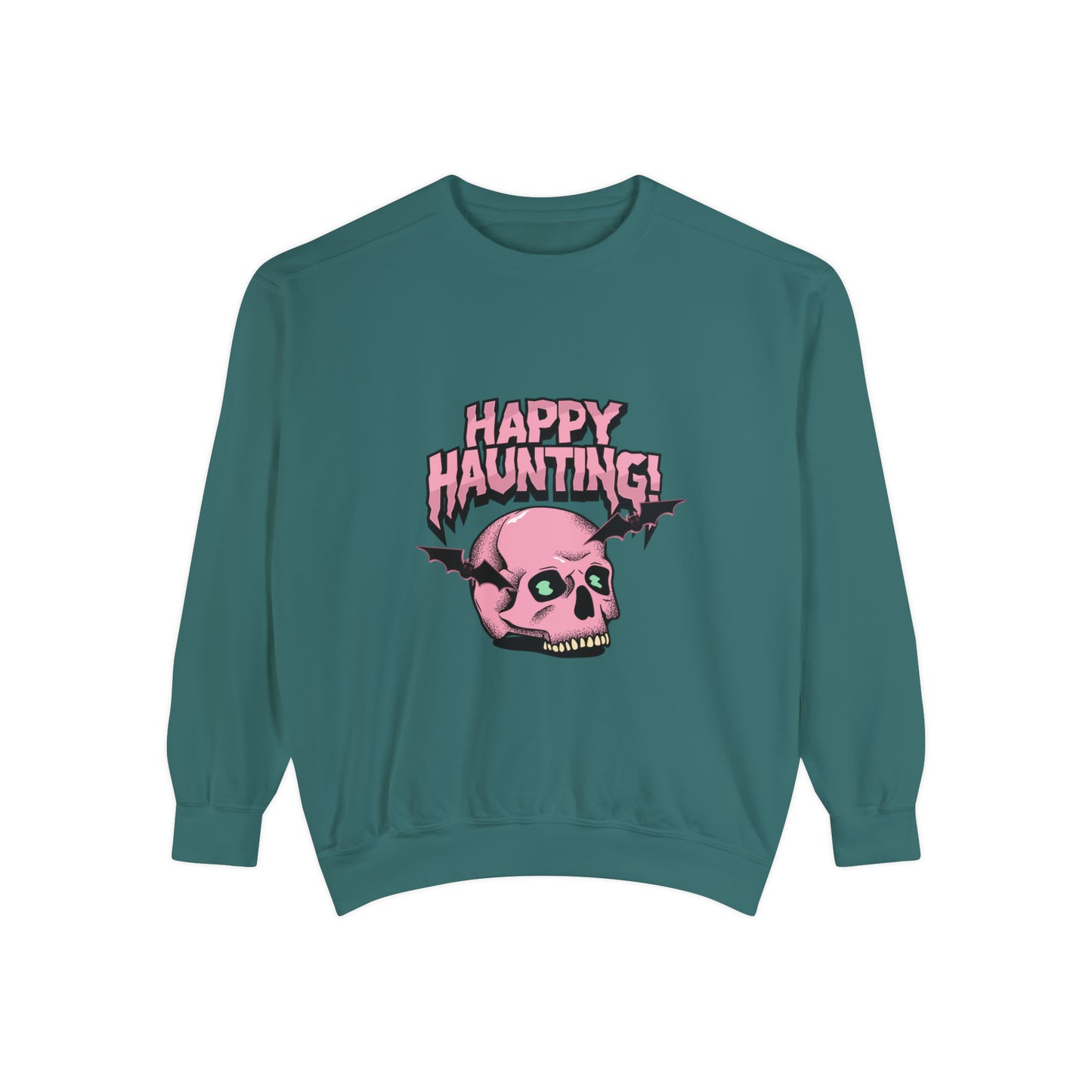 Sweatshirt for dads with caption "Happy Haunting"