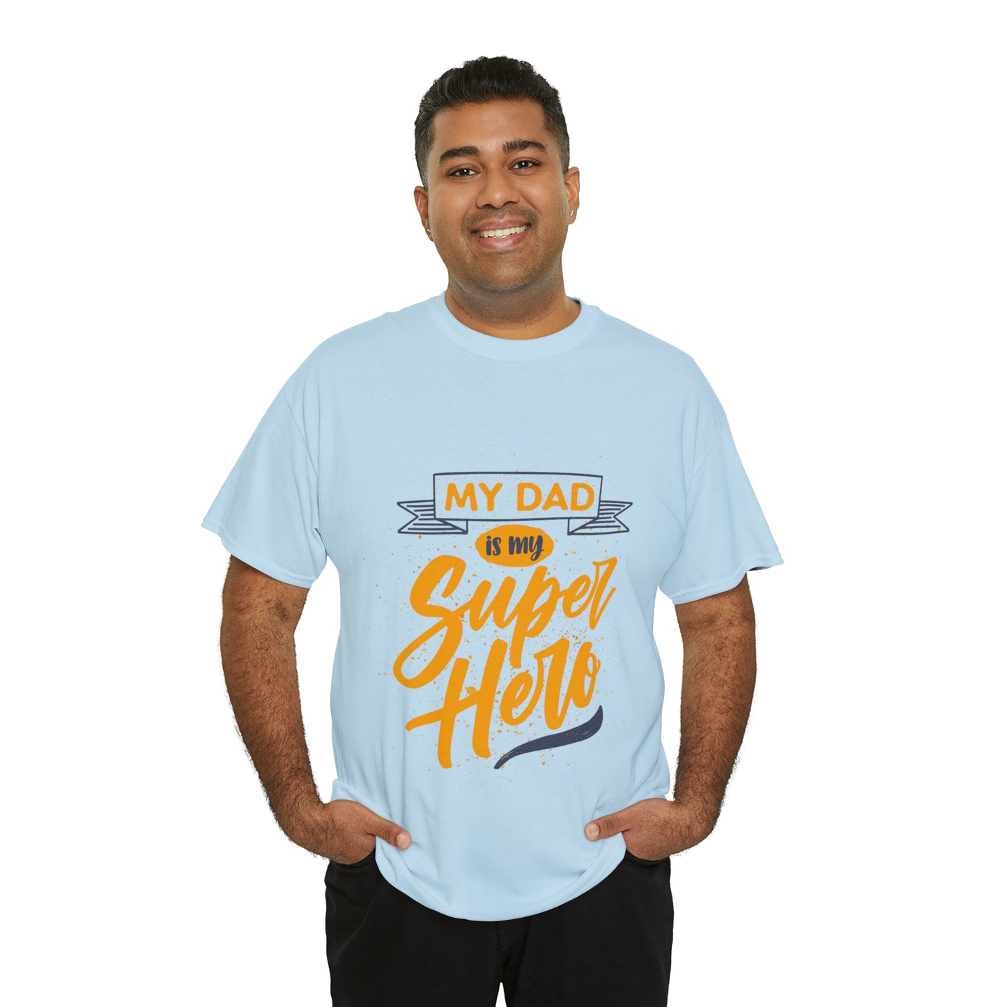 My Dad is my Superhero Heavy Cotton Tee