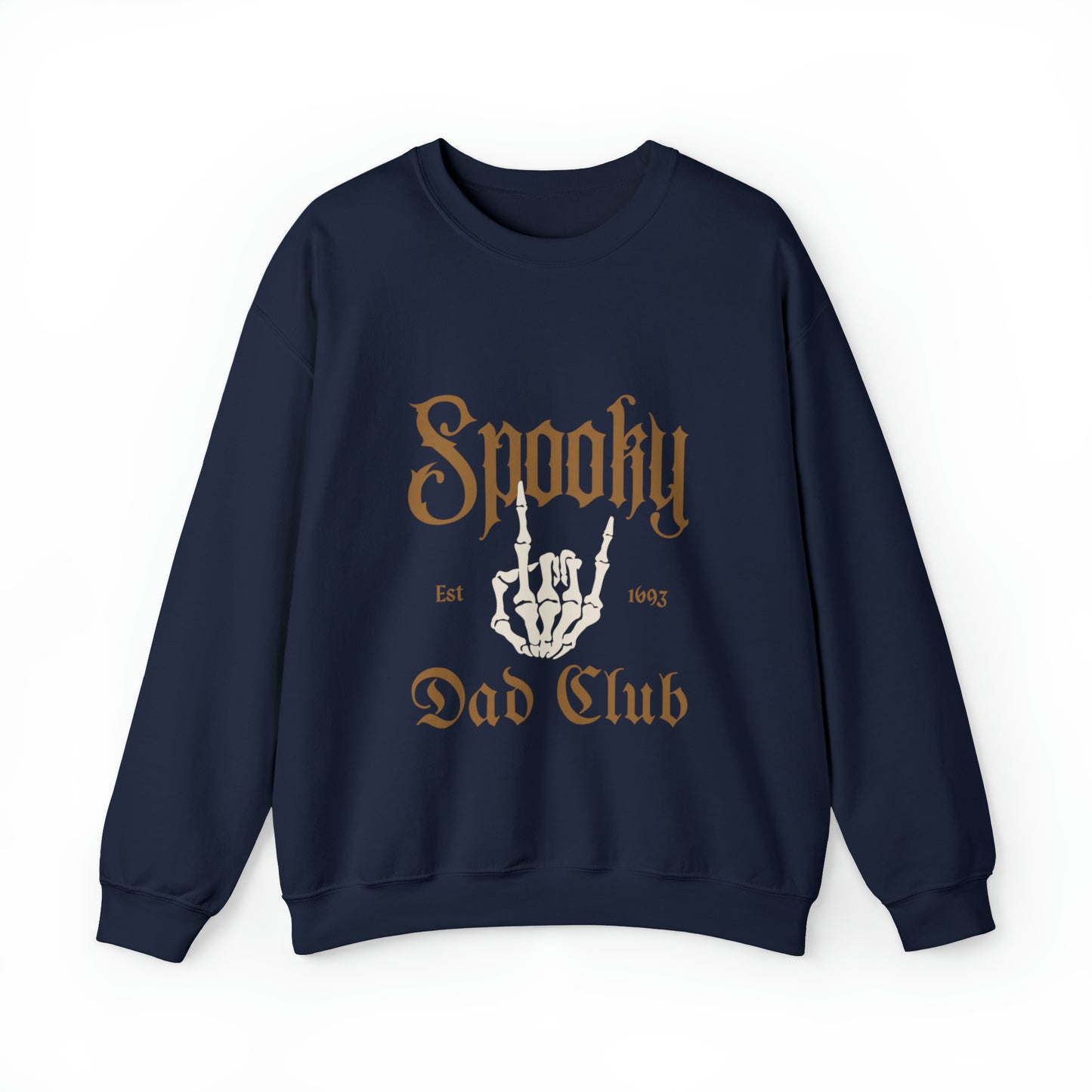 Halloween Crewneck Sweatshirt for Dads with caption Spooky Dad Club