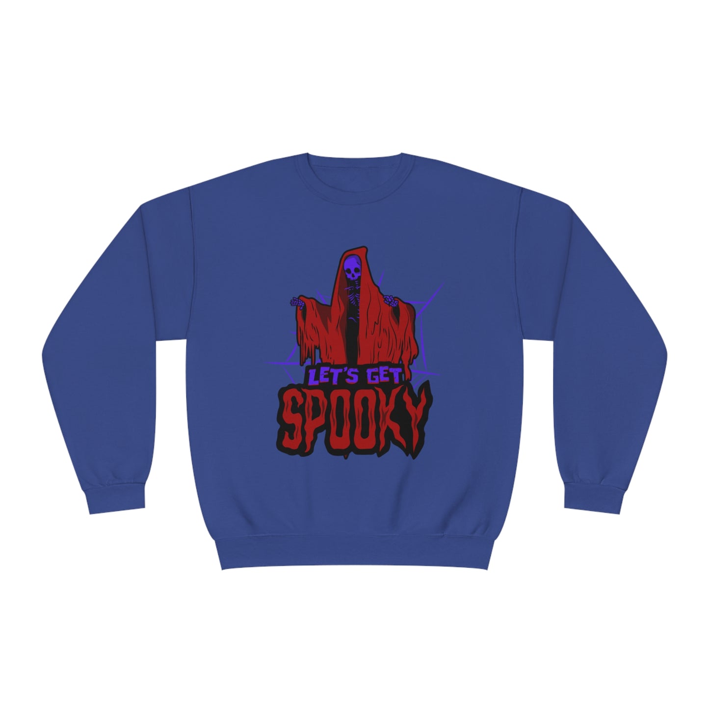 NuBlend® Crewneck Sweatshirt for dad with caption "Let's get spooky"