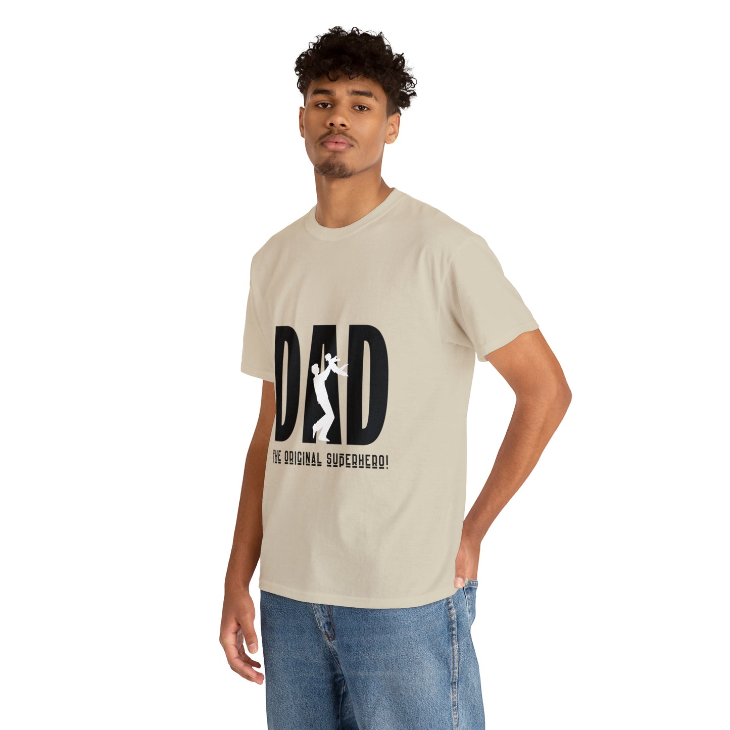 DAD- The Original Super Hero, Heavy Cotton Tee