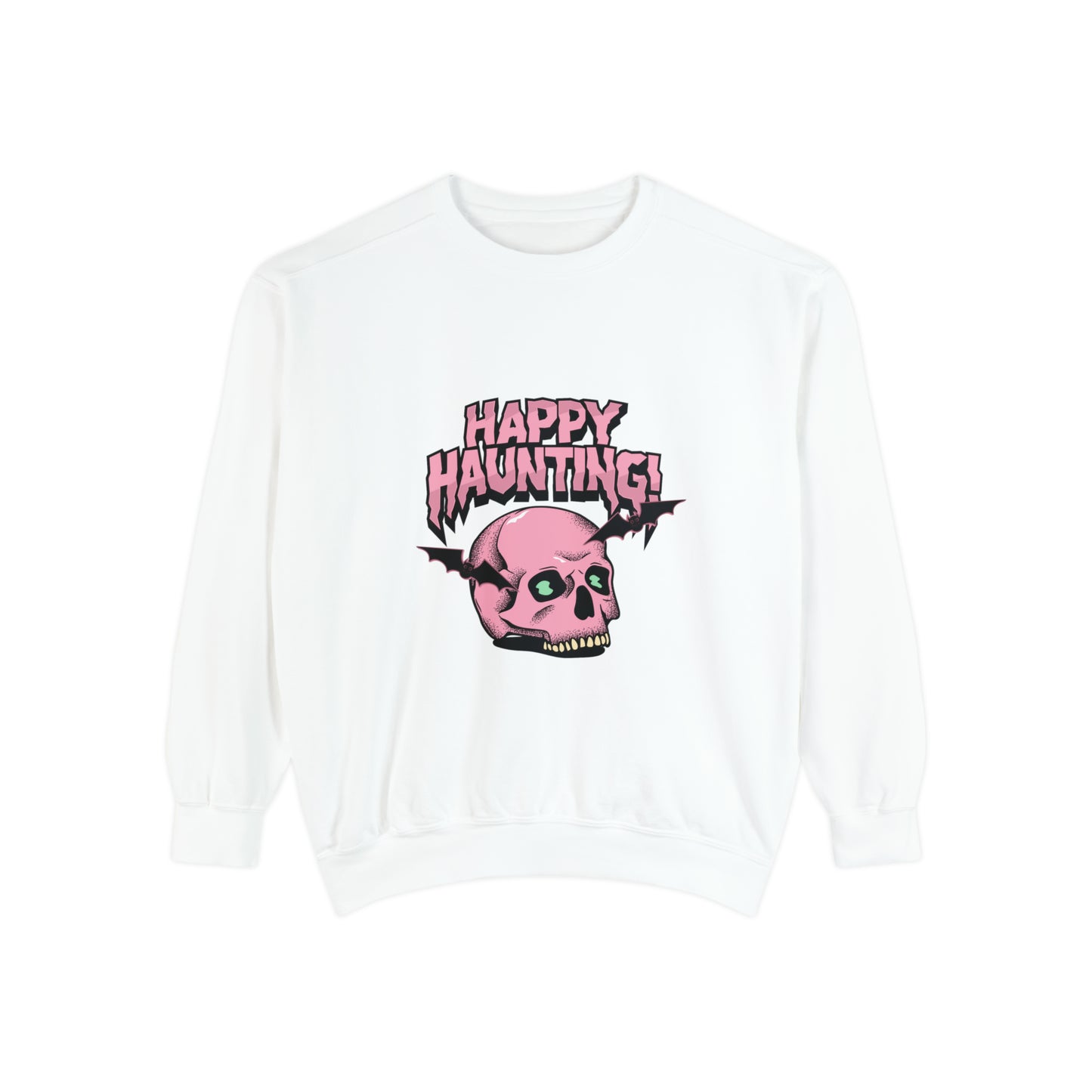 Sweatshirt for dads with caption "Happy Haunting"