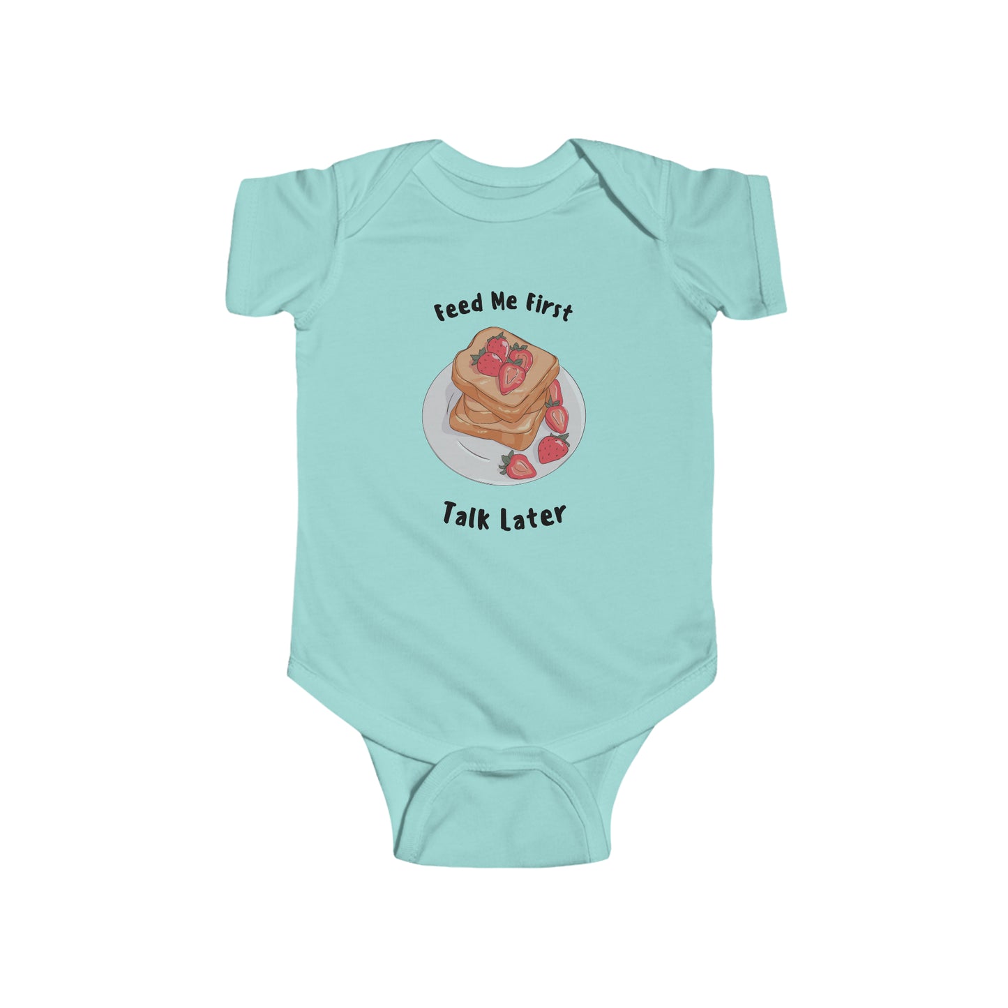 Infant Fine Jersey Bodysuit with delightful food image