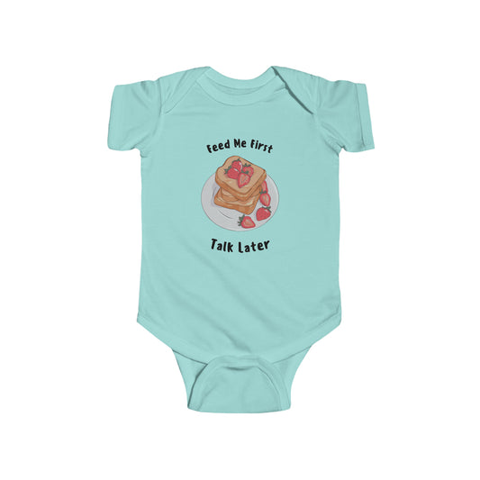 Infant Fine Jersey Bodysuit with delightful food image