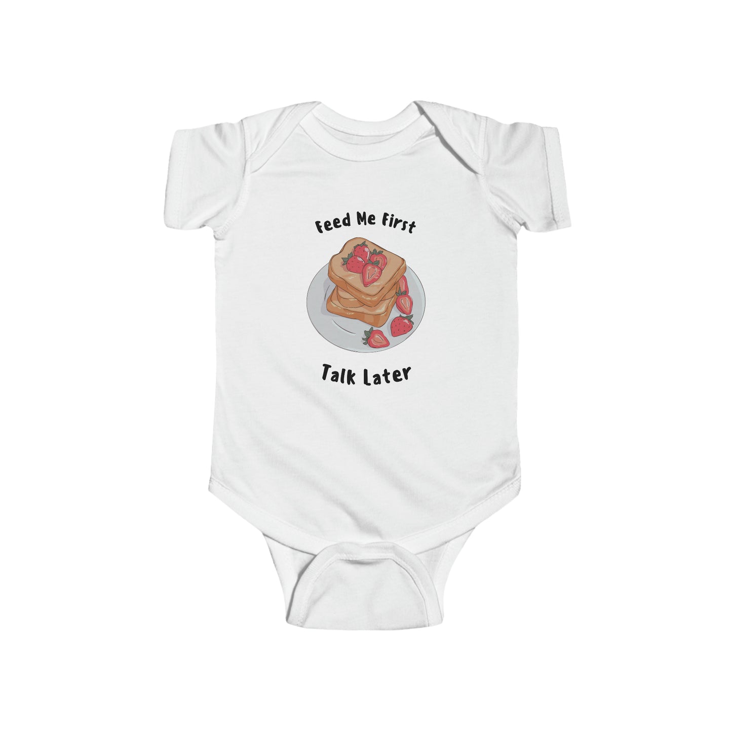 Infant Fine Jersey Bodysuit with delightful food image