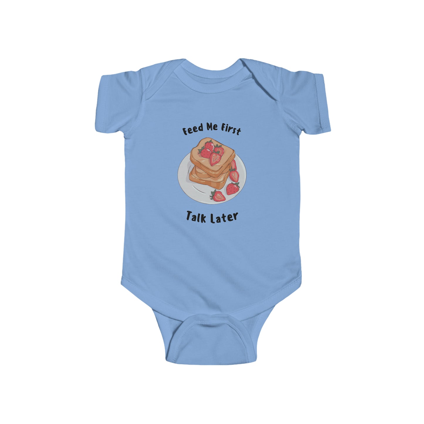 Infant Fine Jersey Bodysuit with delightful food image