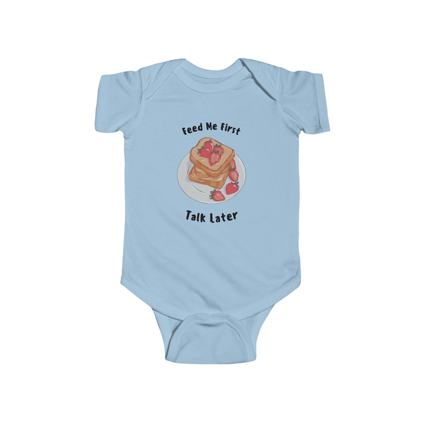 Infant Fine Jersey Bodysuit with delightful food image