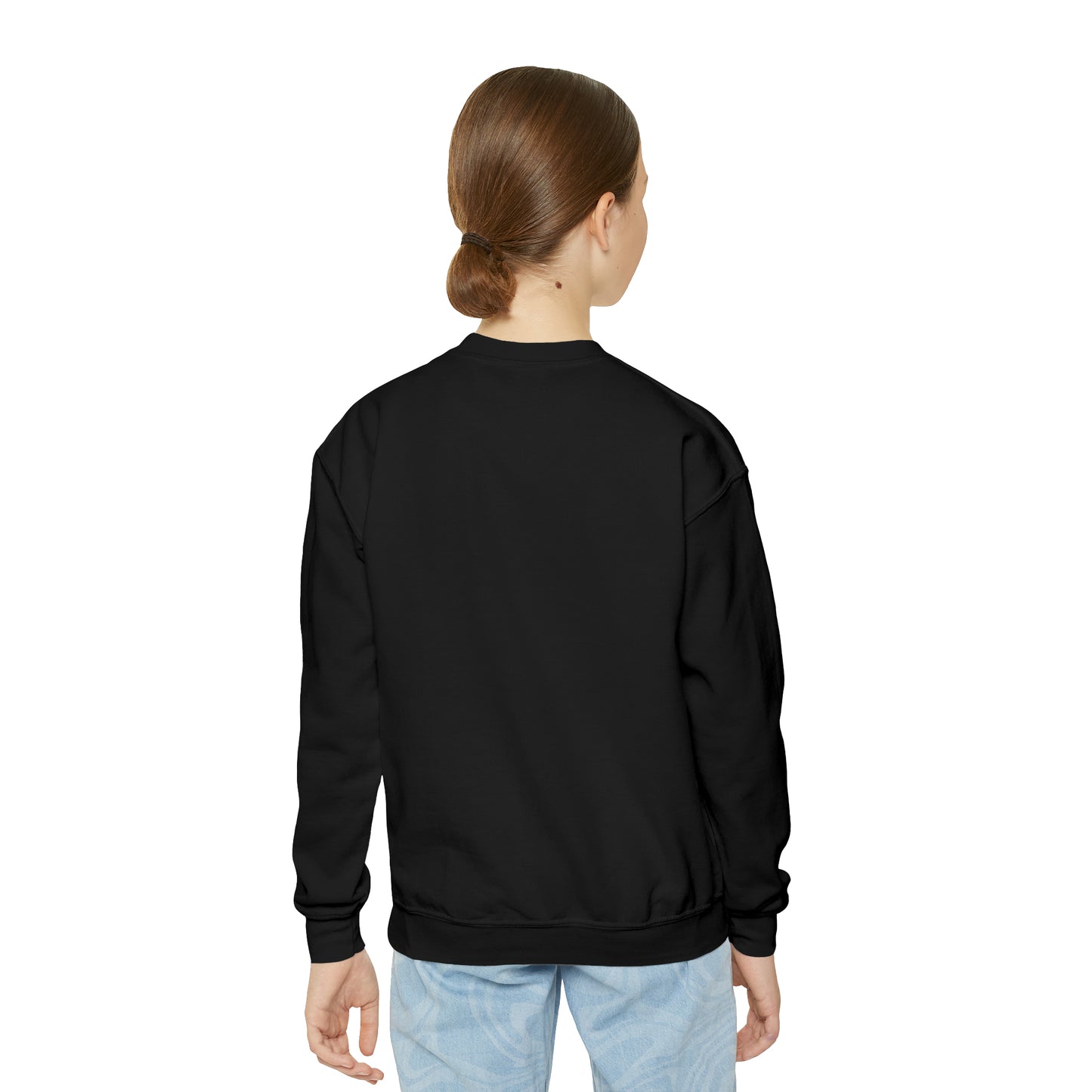 Halloween Pumpkin Faced Crewneck Sweatshirt for Youth