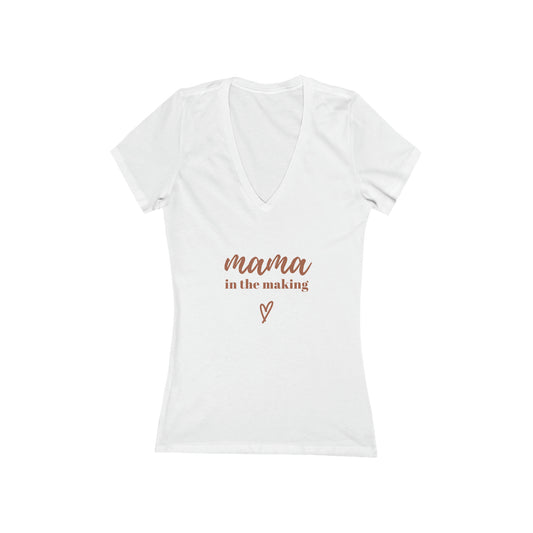 Mamma in the Making  Short Sleeve Deep V-Neck Tee