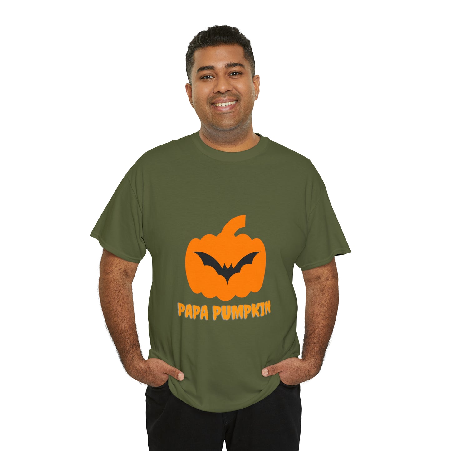 Halloween Pumpkin Heavy Cotton Tee for Dad