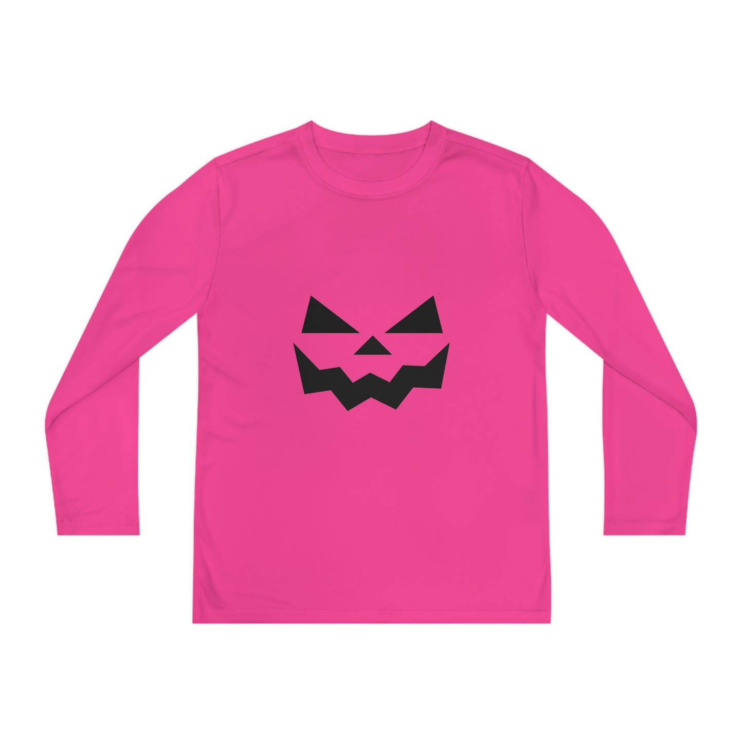 Youth Long Sleeve Competitor Tee with Pumpkin Face