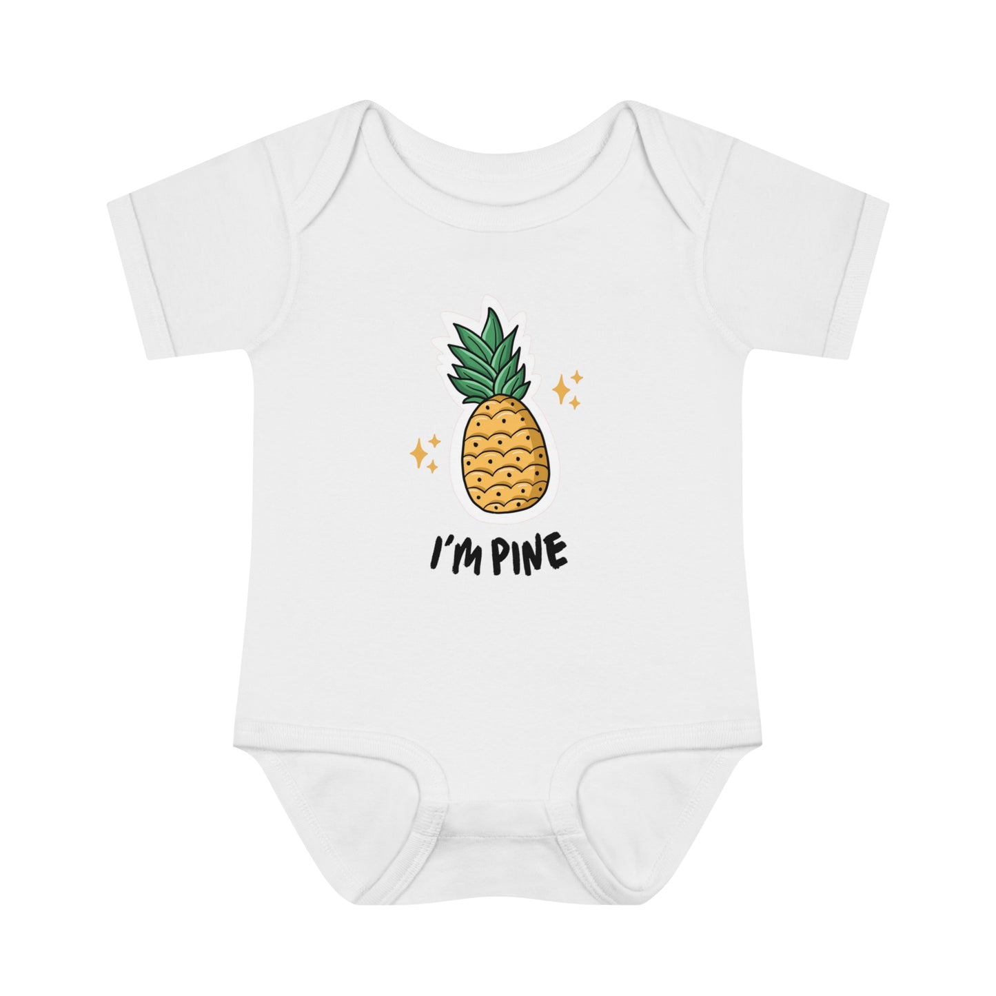 Infant Baby Rib Bodysuit with Pineapple image