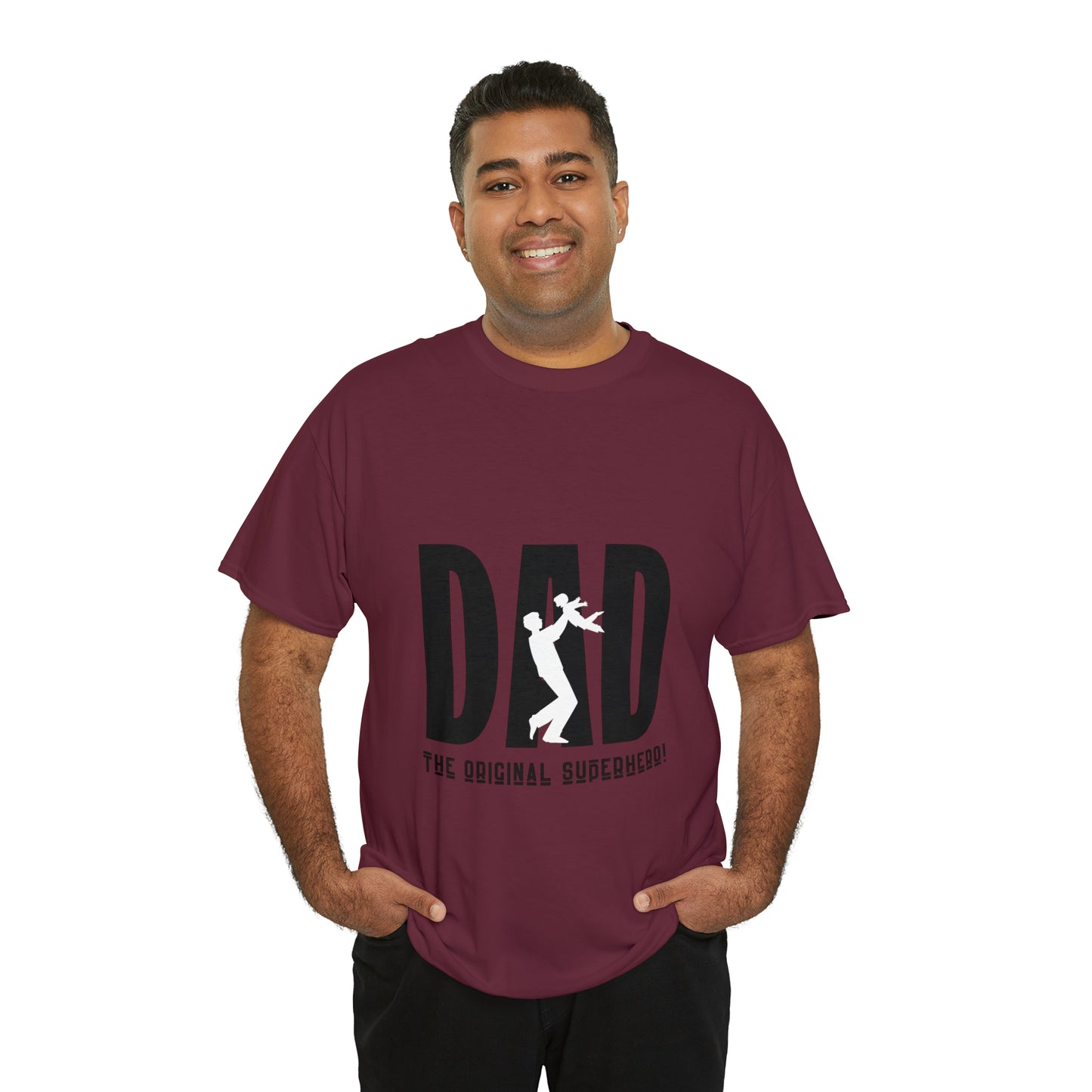 DAD- The Original Super Hero, Heavy Cotton Tee