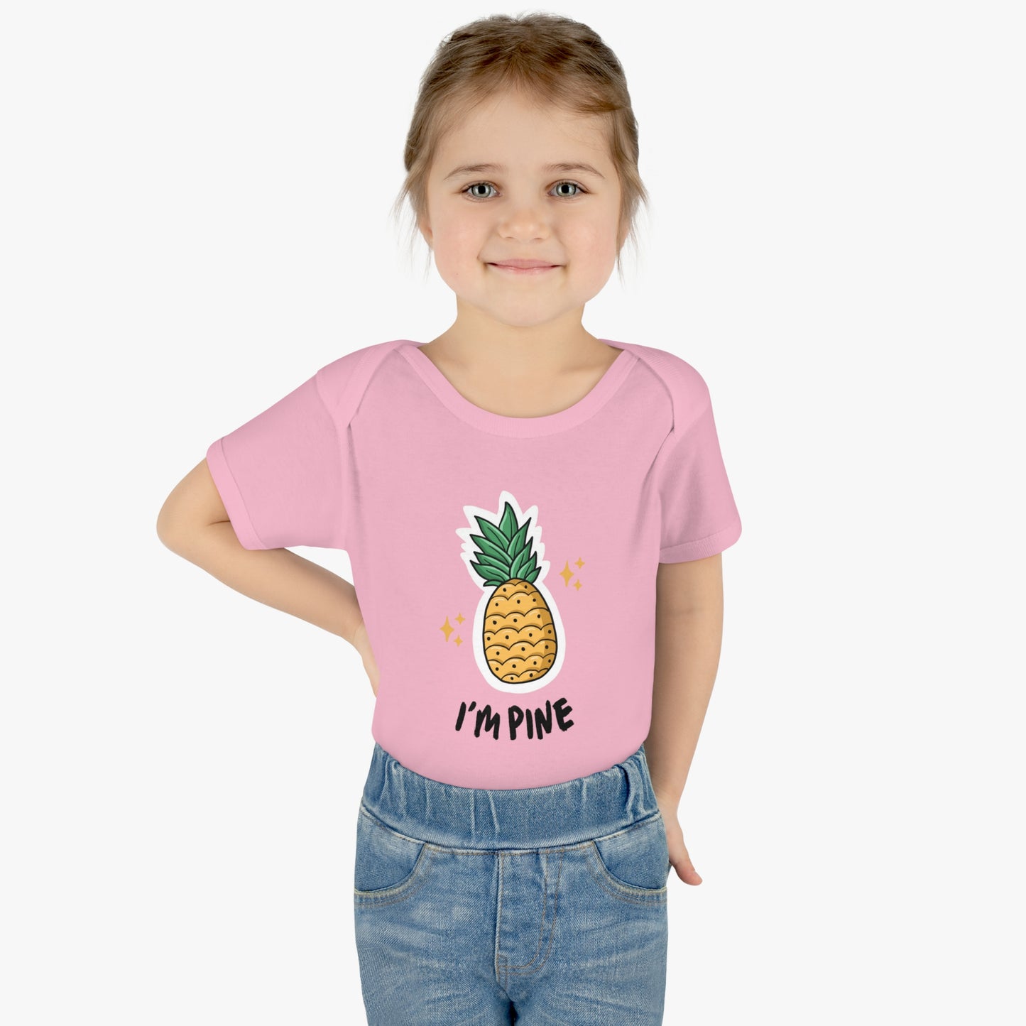 Infant Baby Rib Bodysuit with Pineapple image