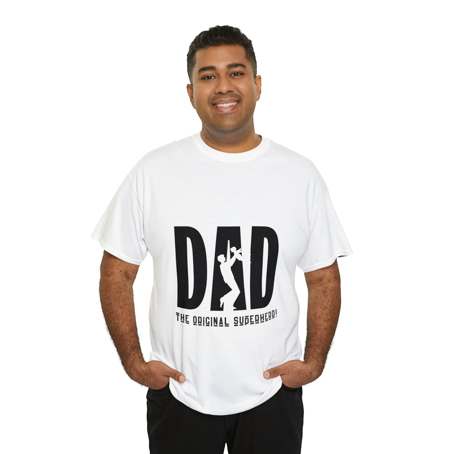 DAD- The Original Super Hero, Heavy Cotton Tee