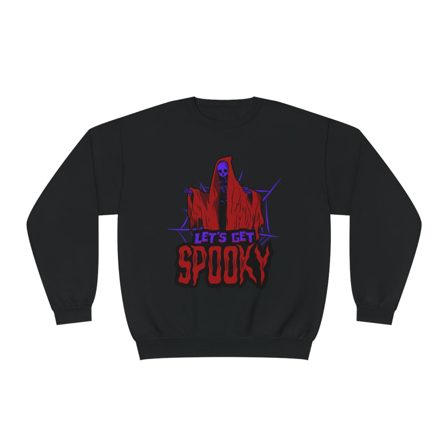 NuBlend® Crewneck Sweatshirt for dad with caption "Let's get spooky"