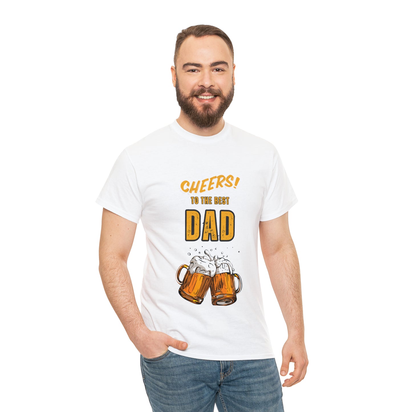 Cheers to the Best Dad Heavy Cotton Tee