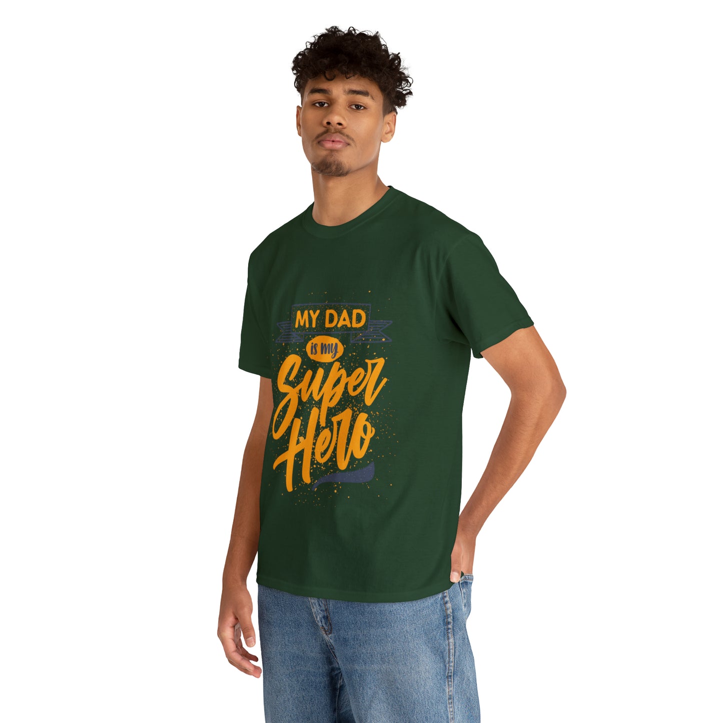 My Dad is my Superhero Heavy Cotton Tee