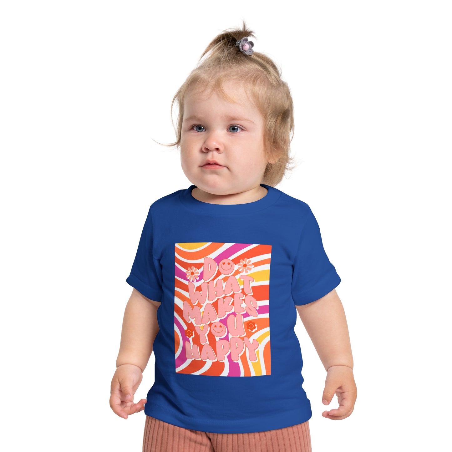 Baby Short Sleeve T-Shirt with caption "Do what makes you happy"