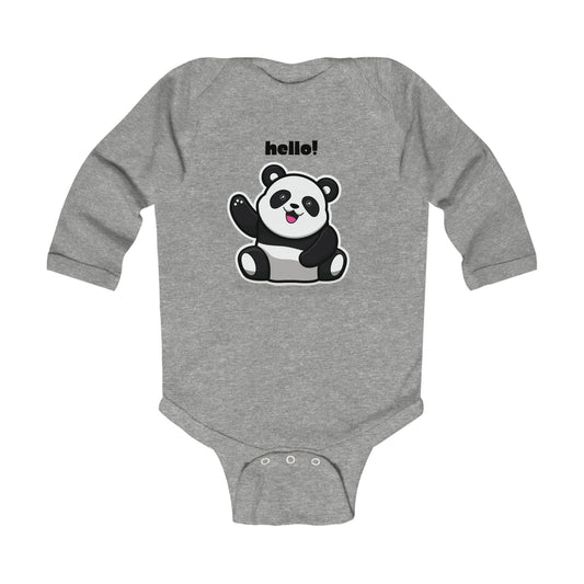 Infant Long Sleeve Bodysuit with Panda image