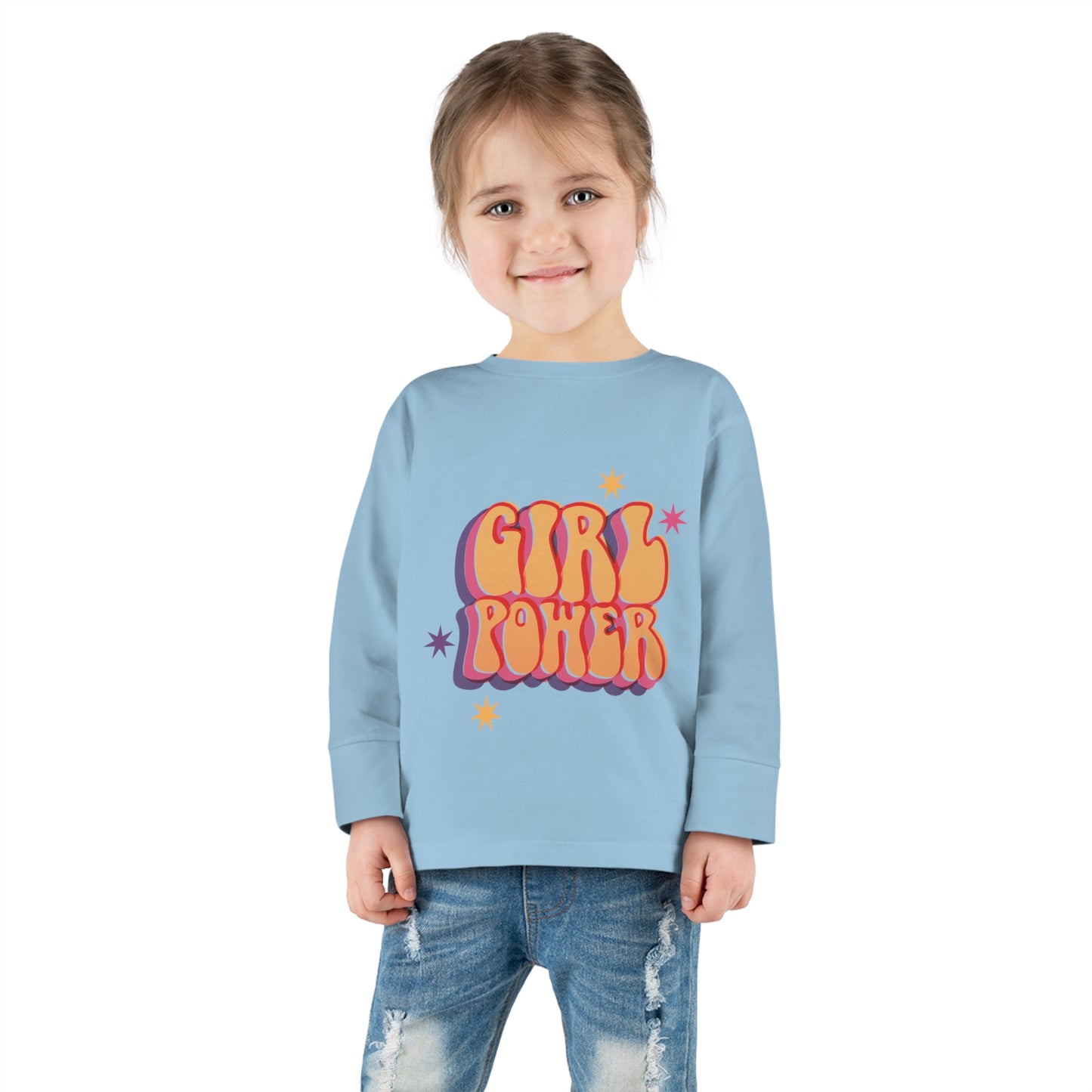 Baby Girl Long Sleeve Tee with caption - Girl Power