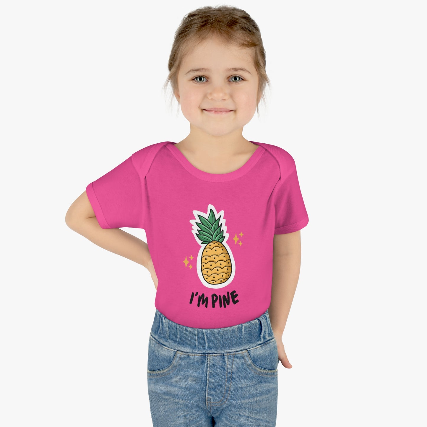 Infant Baby Rib Bodysuit with Pineapple image