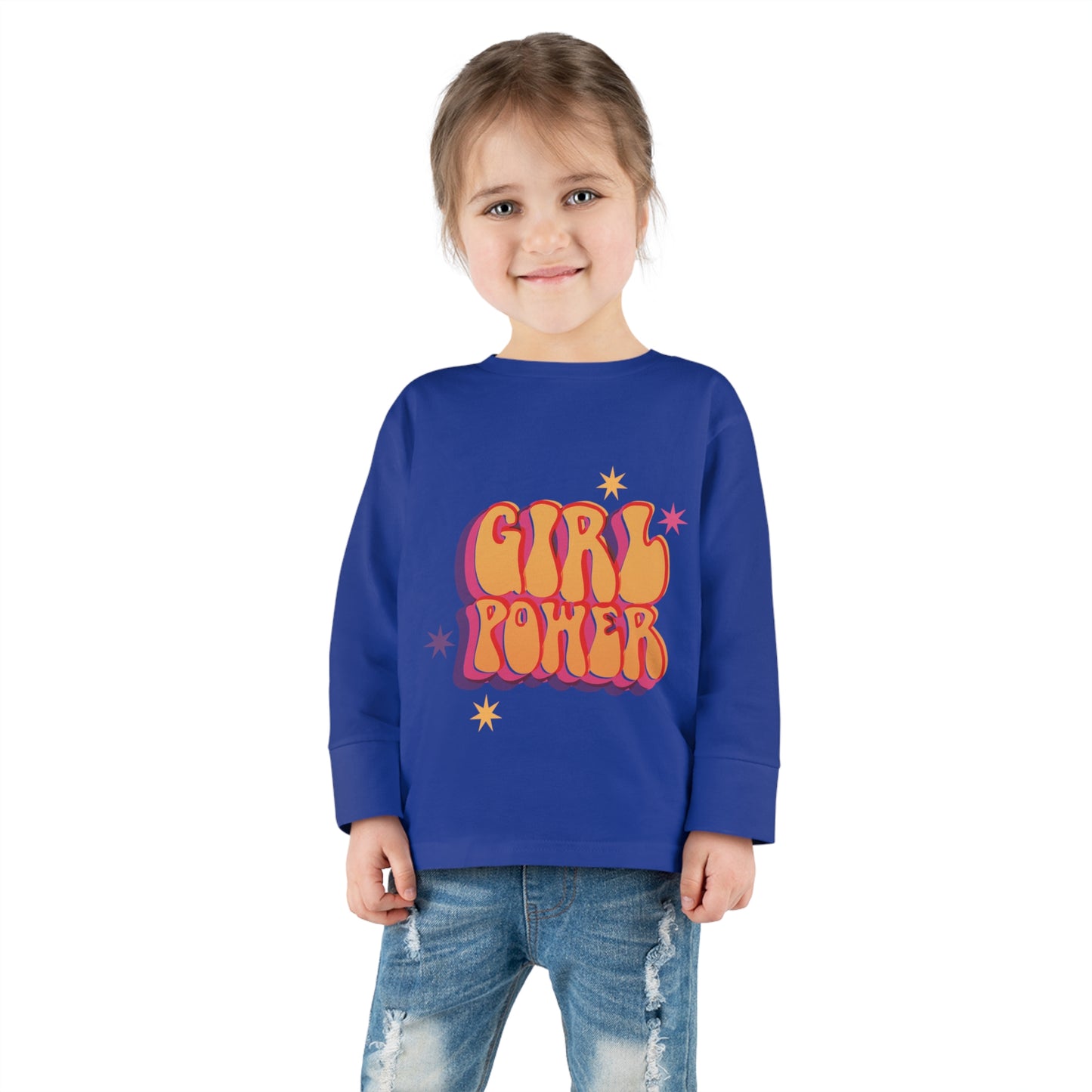 Baby Girl Long Sleeve Tee with caption - Girl Power