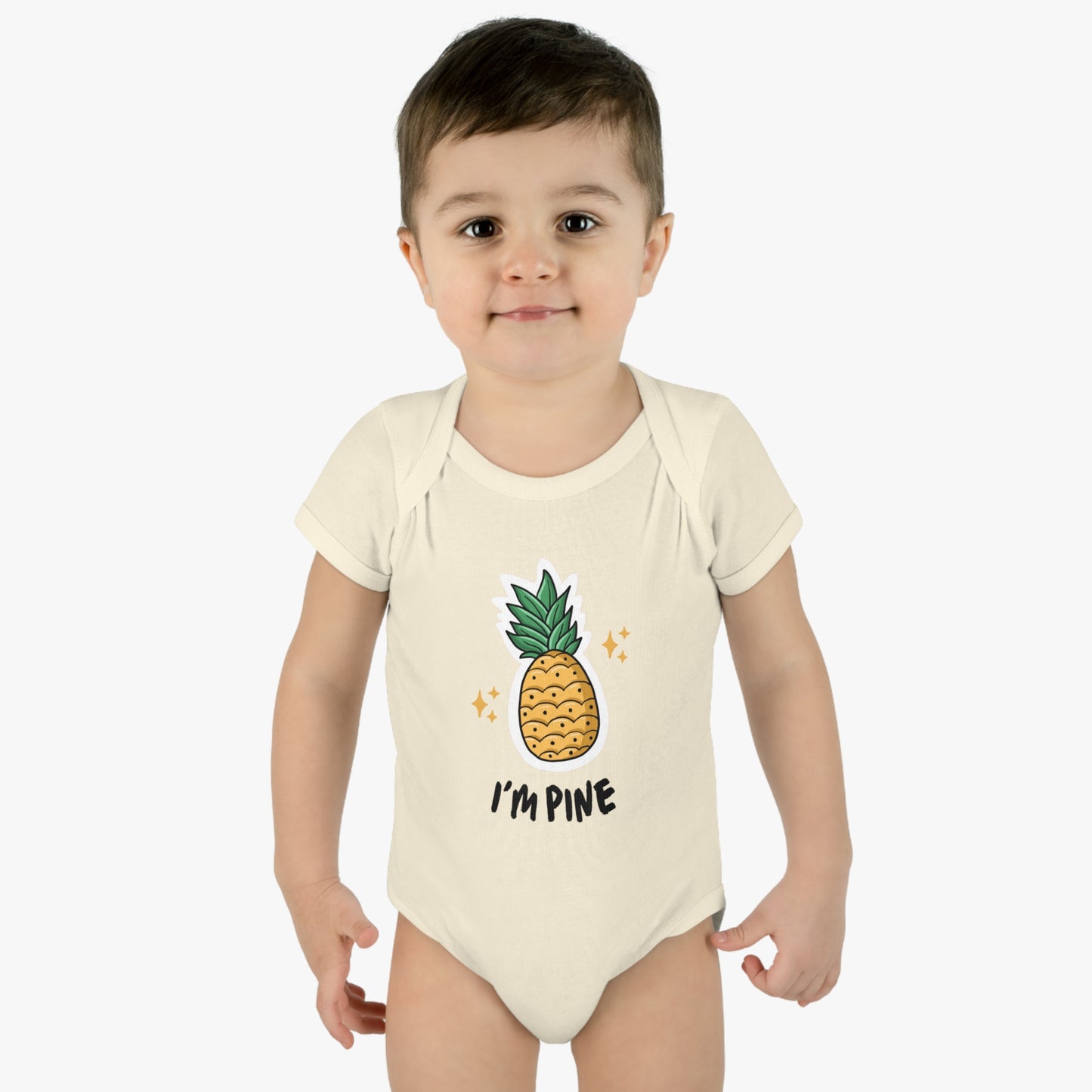 Infant Baby Rib Bodysuit with Pineapple image