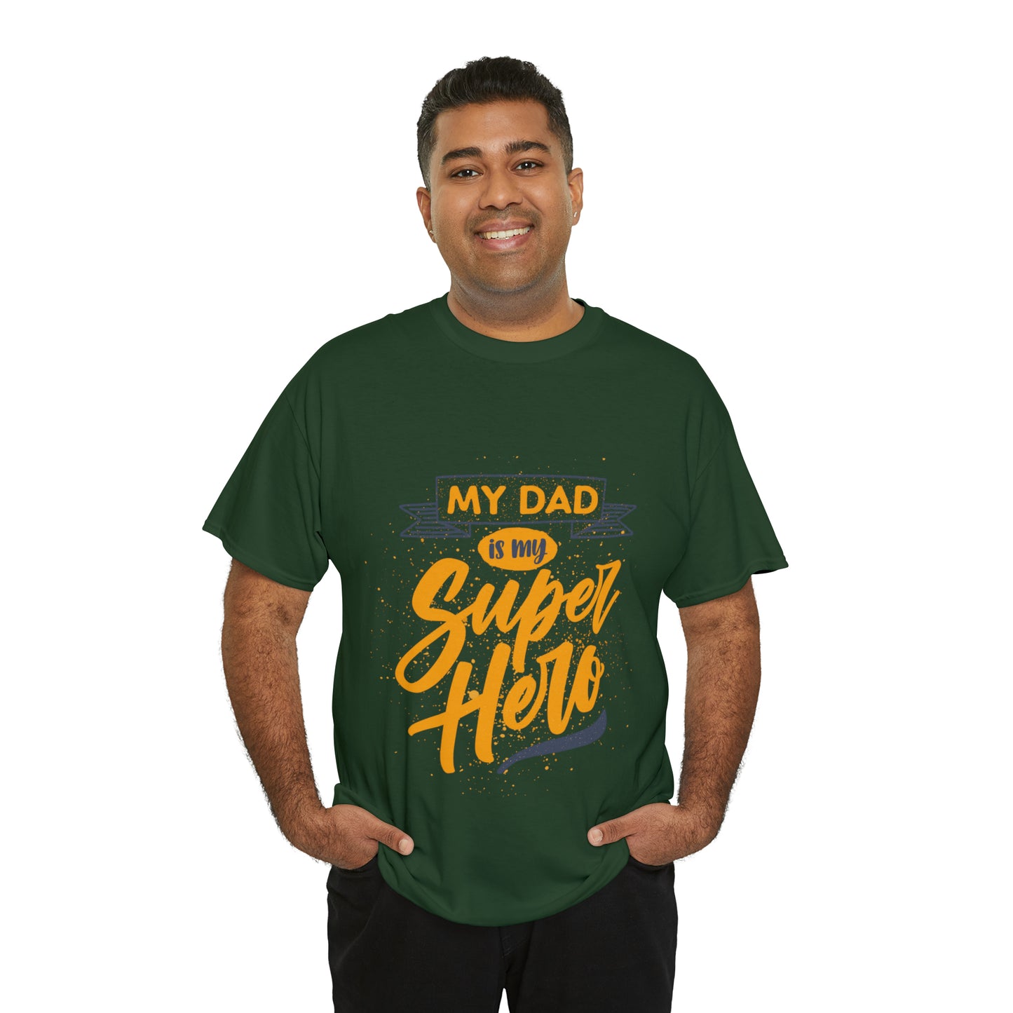 My Dad is my Superhero Heavy Cotton Tee