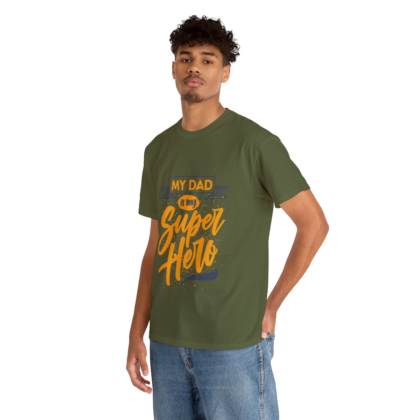 My Dad is my Superhero Heavy Cotton Tee