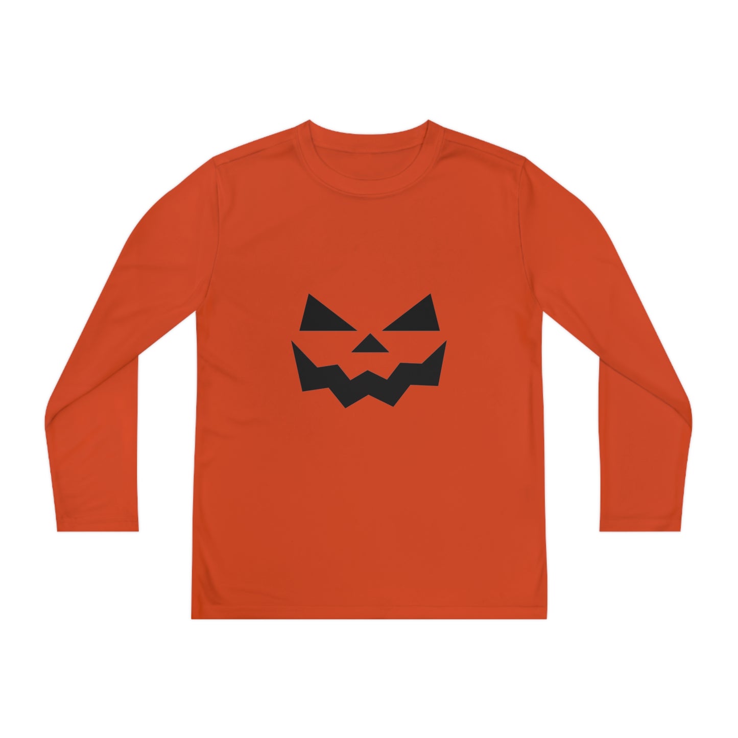 Youth Long Sleeve Competitor Tee with Pumpkin Face