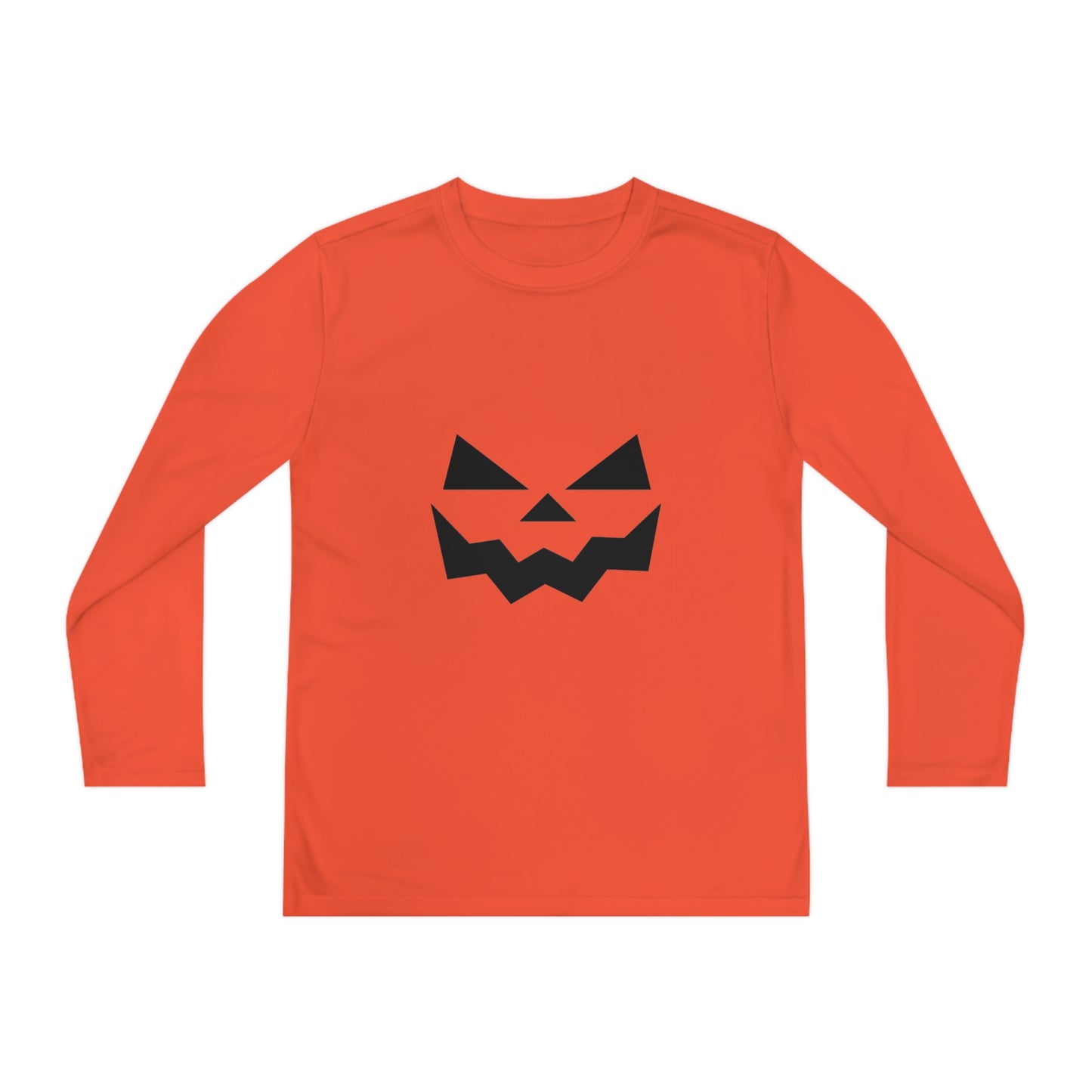 Youth Long Sleeve Competitor Tee with Pumpkin Face