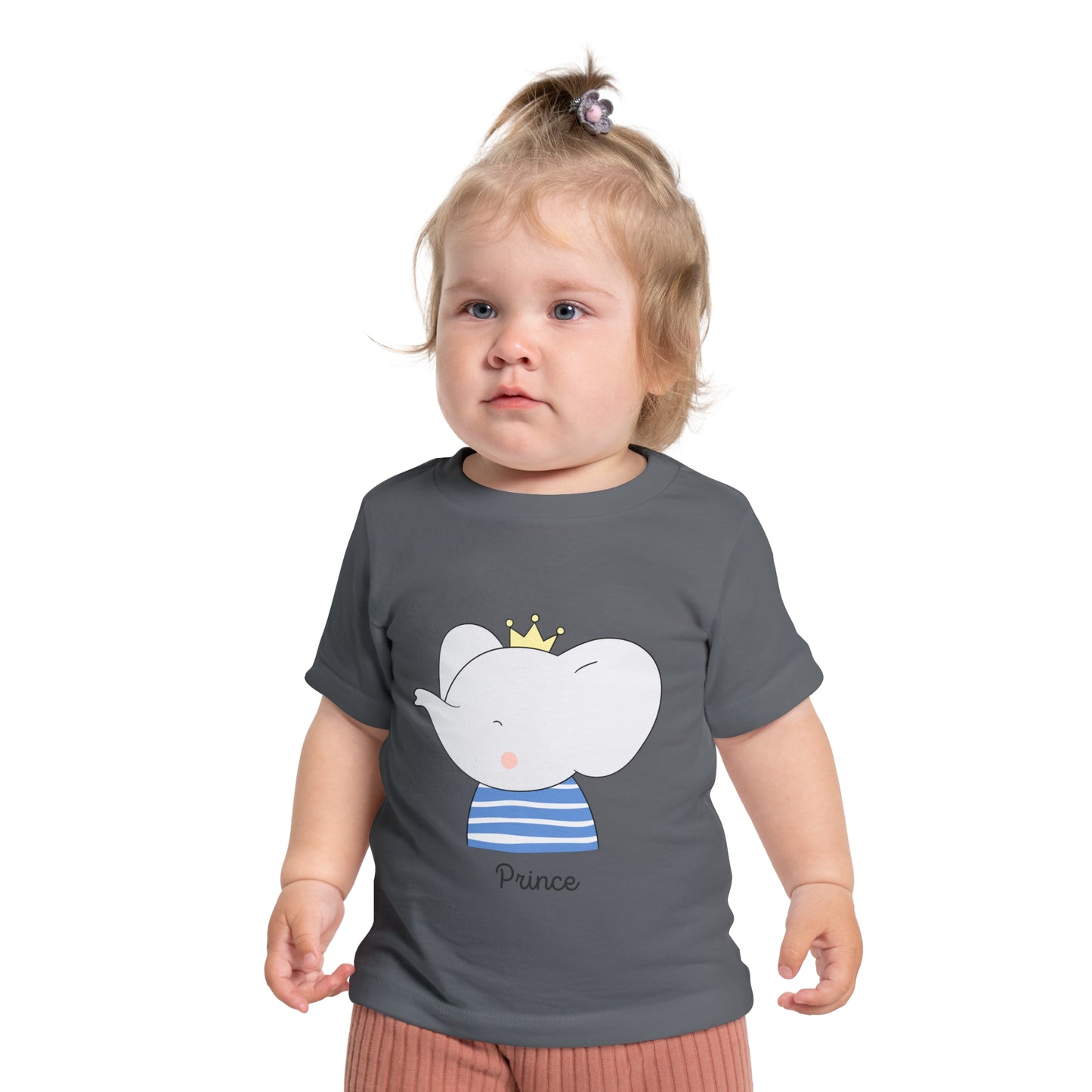 Baby Short Sleeve T-Shirt with Baby Elephant Image