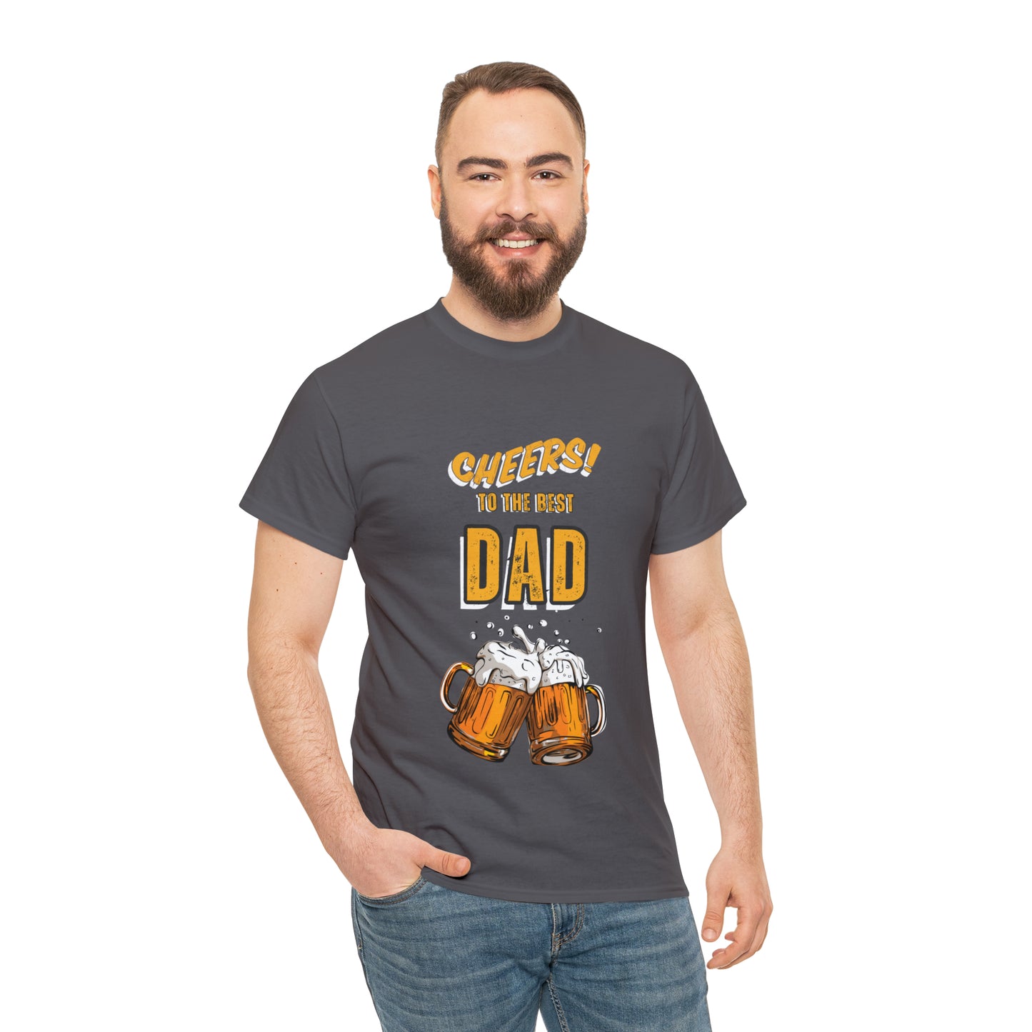 Cheers to the Best Dad Heavy Cotton Tee