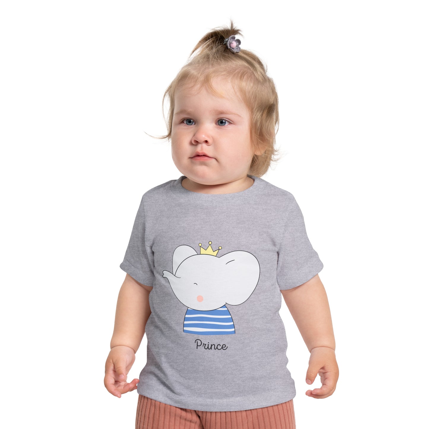 Baby Short Sleeve T-Shirt with Baby Elephant Image