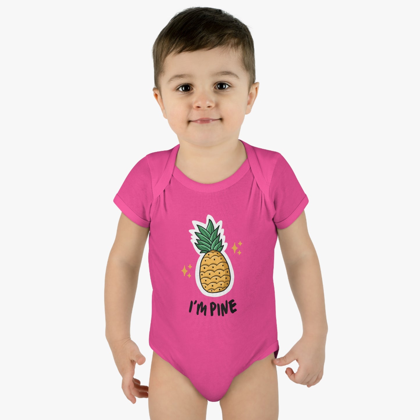 Infant Baby Rib Bodysuit with Pineapple image