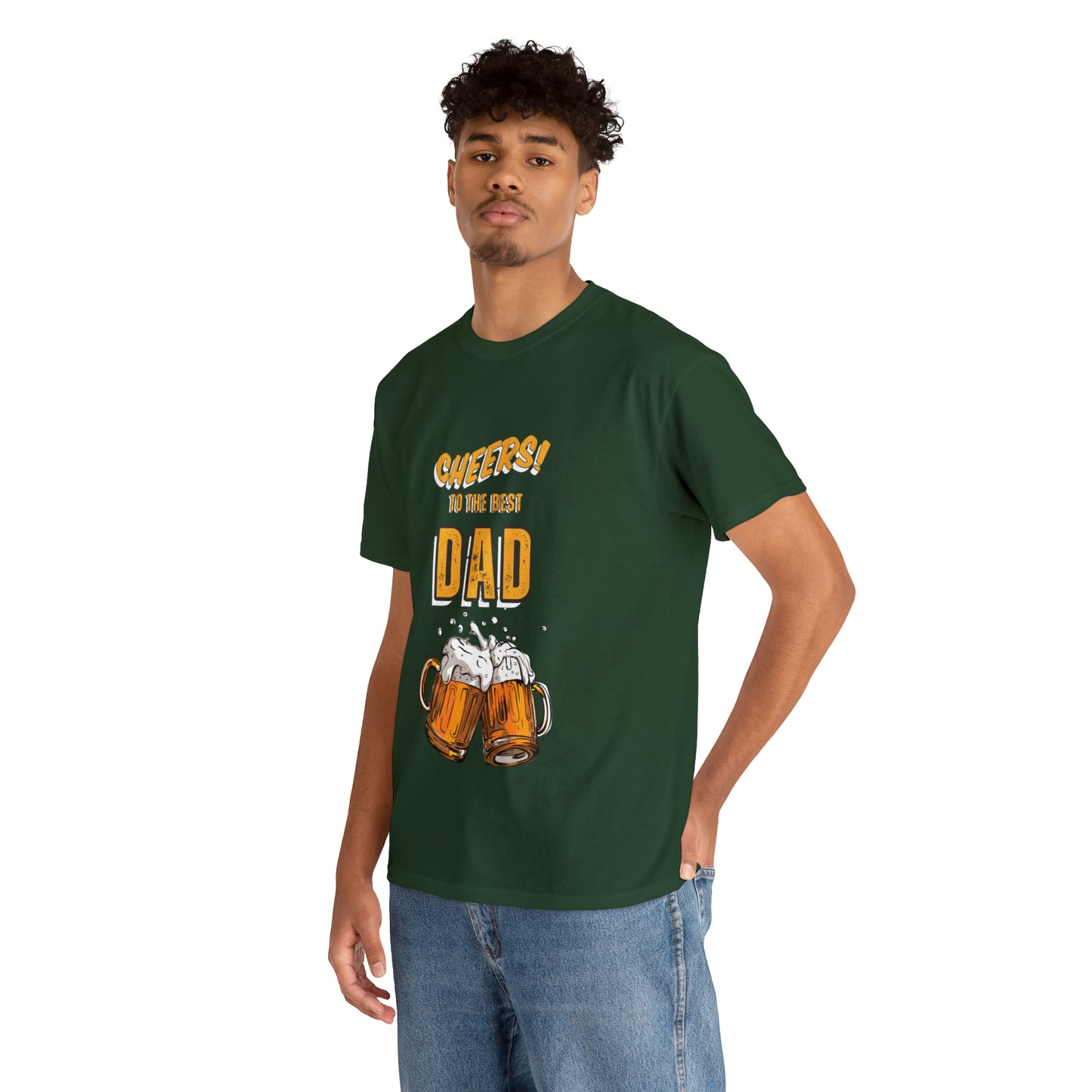 Cheers to the Best Dad Heavy Cotton Tee