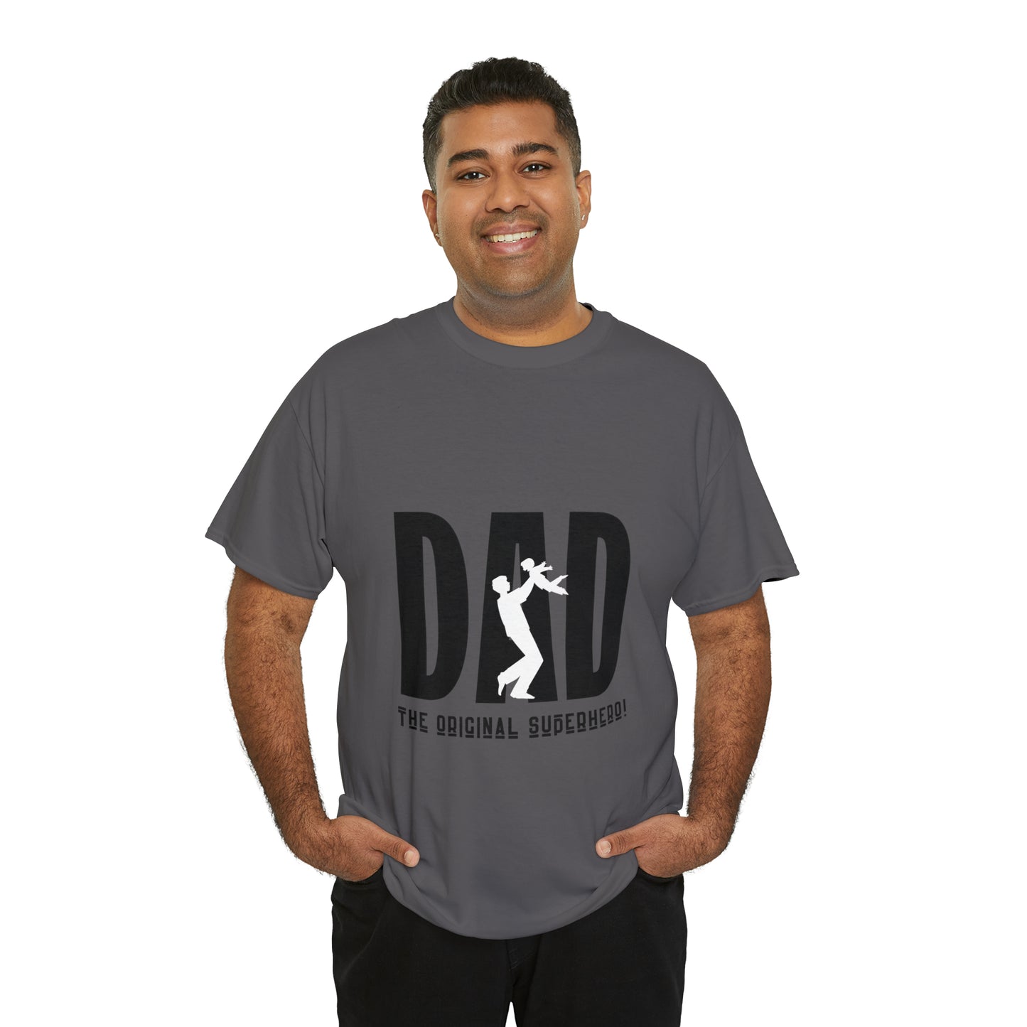 DAD- The Original Super Hero, Heavy Cotton Tee