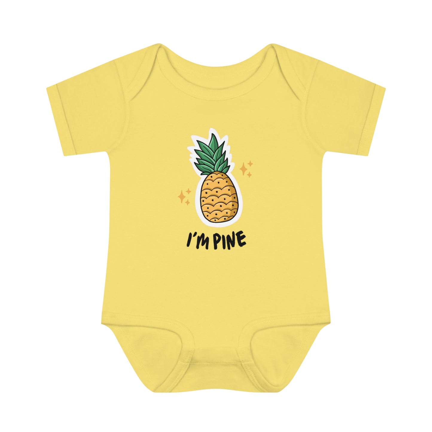 Infant Baby Rib Bodysuit with Pineapple image