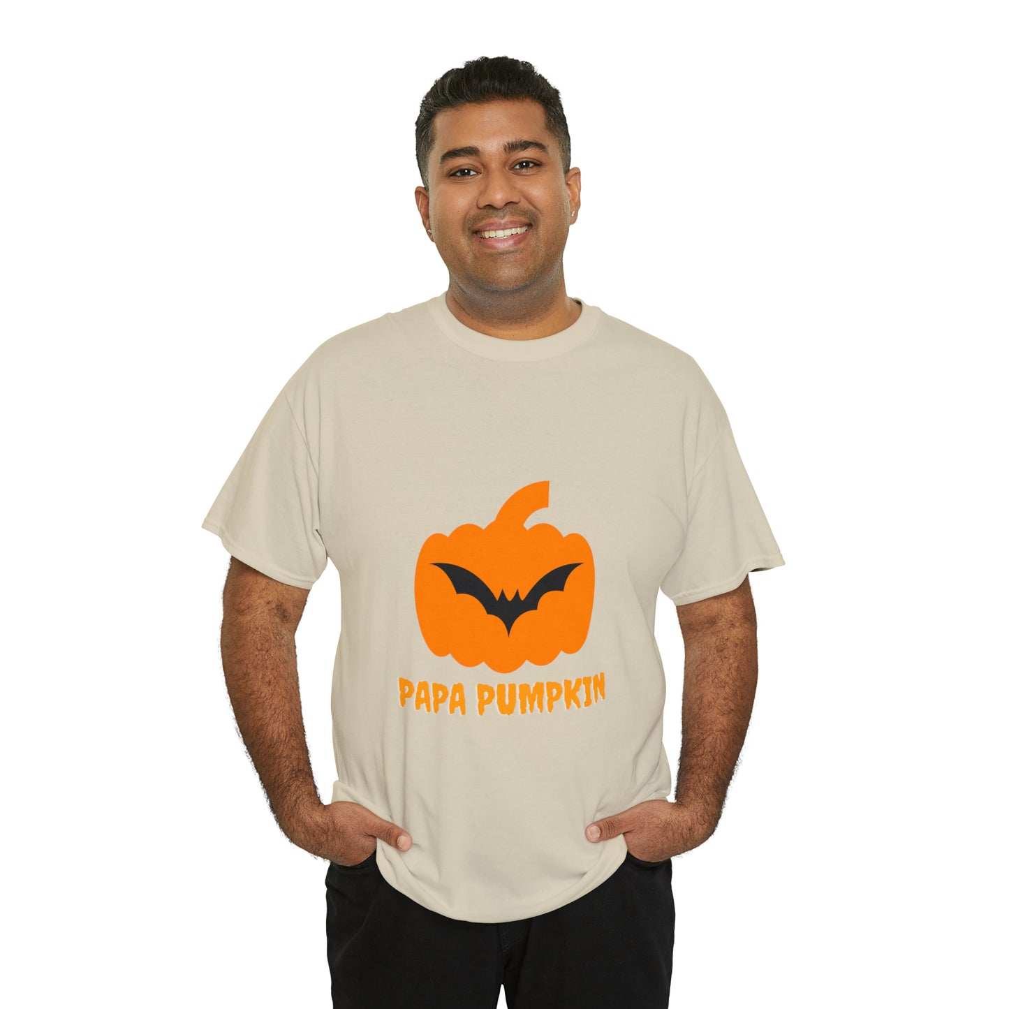 Halloween Pumpkin Heavy Cotton Tee for Dad